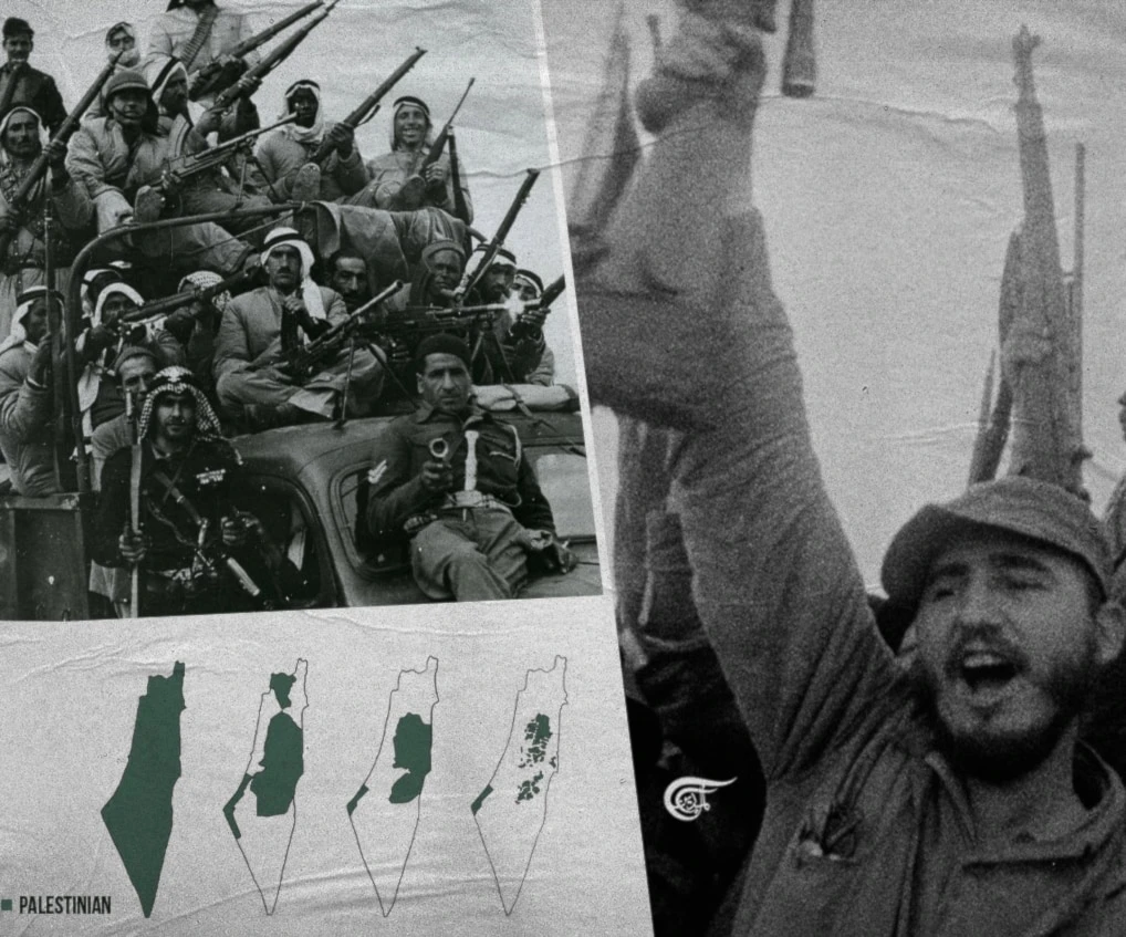 It is not understandable why countries with very little to lose, some surviving under countless US sanctions, such as Cuba, continue to replicate the colonial discourse of the "two States". (Al Mayadeen English; Illustrated by A. Makki)