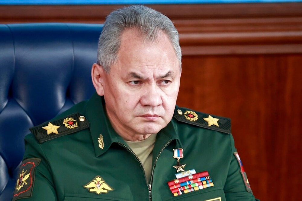 Russian Defense Minister Sergei Shoigu attends a meeting of Russian President Vladimir Putin with senior military officers in Moscow, Russia, Wednesday, Dec. 21, 2022. (AP)