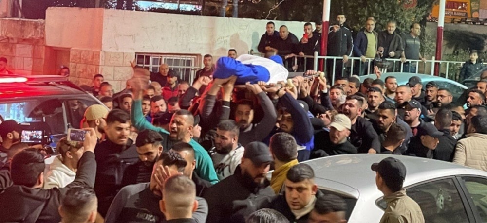 The funeral of 19 year old Walid Al-Asta, who was killed by Israeli aggression on jenin Camp, on Wednesday 27 March, 2024 (Social Media)