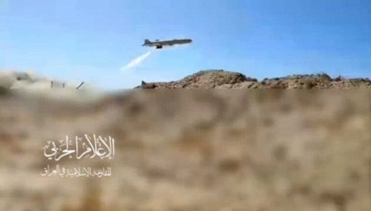 Islamic Resistance in Iraq launching a drone towards occupied Syrian Golan. (Islamic Resistance in Iraq Military Media)