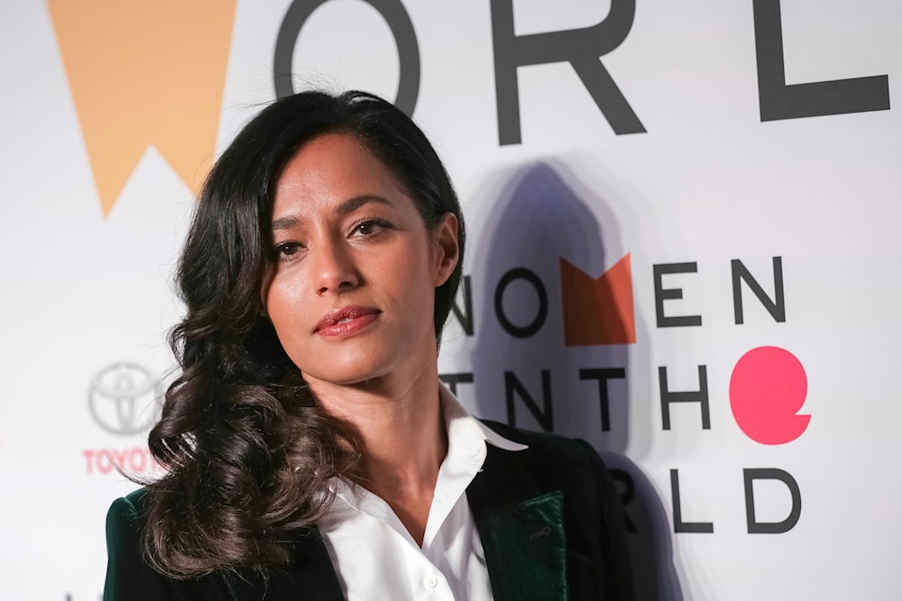 Journalist Rula Jebreal attends the Women in the World Summit opening night at the David H. Koch Theater on Thursday, April 12, 2018, in New York. (AP)