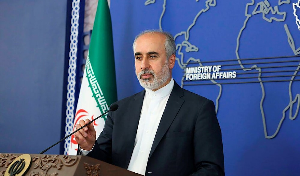 In this photo released on Aug. 11, 2022, by the Iranian Foreign Ministry, Foreign Ministry spokesperson Nasser Kanaani speaks in Tehran, Iran. (AP)
