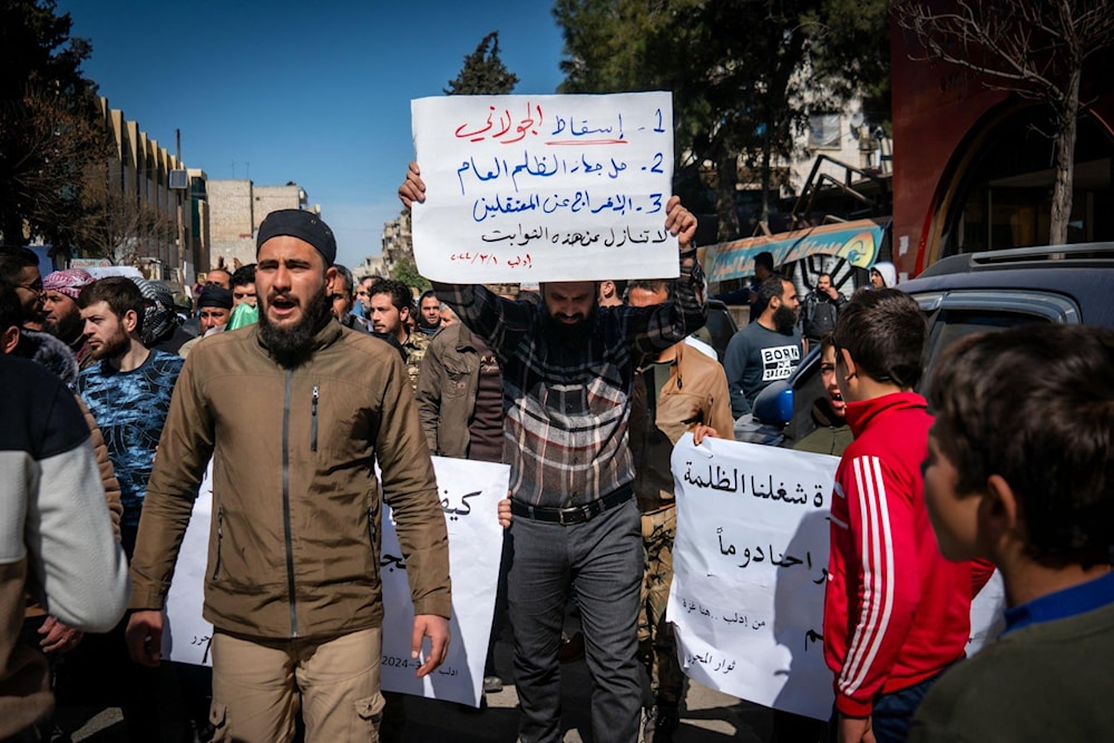 Large protests against HTS' al-Joulani in Idlib amid crackdown