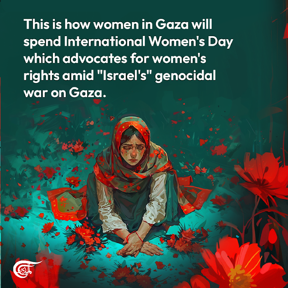 Women in Gaza during International Women's Day