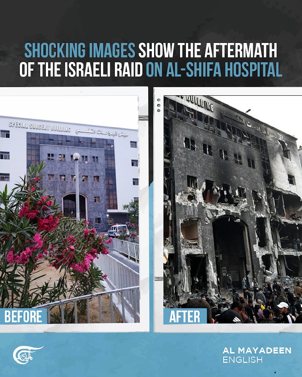 Shocking images show the aftermath of the Israeli raid on al-Shifa Hospital