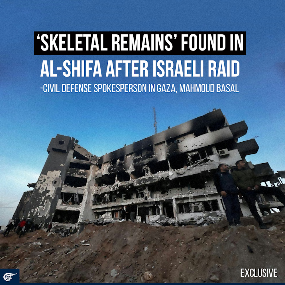 ‘Skeletal remains’ found in al-Shifa after Israeli raid