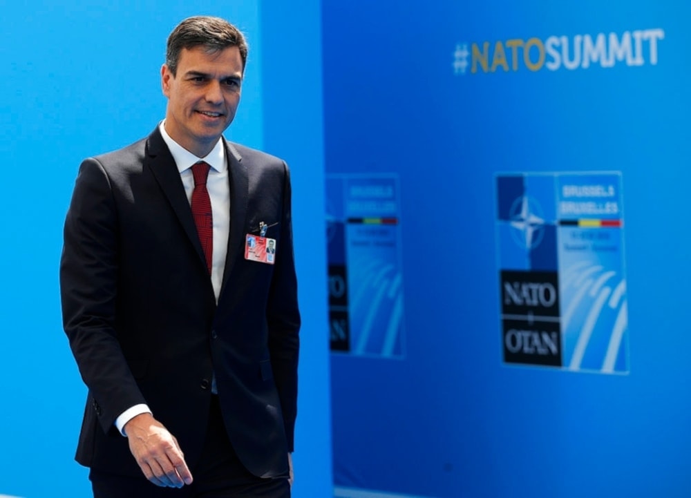 Spanish Prime Minister Pedro Sanchez arrives for an EU summit in Brussels, on Thursday, March 21, 2024. (AP)