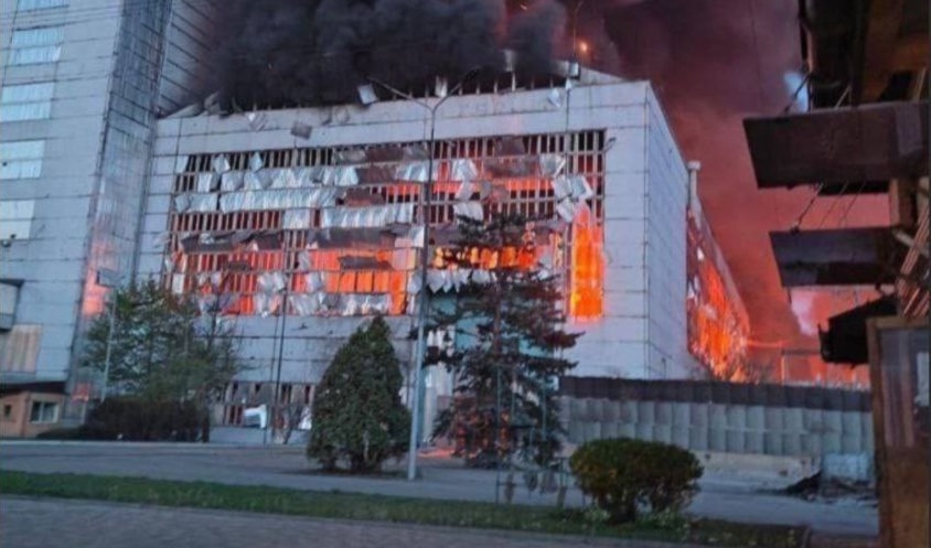 The Trypilska Thermal Power Plant in the Kiev region was completely destroyed on April 10, 2024. (@squatsons).