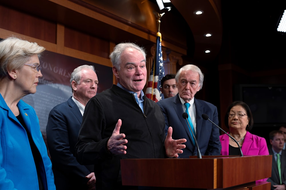 Sen. Tim Kaine, D-Va. during a news conference at the Capitol in Washington, Friday, Feb. 9, 2024. (AP)