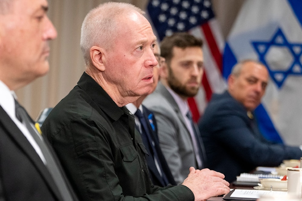 Israeli Security Minister Yoav Gallant, second from left, meets with Defense Secretary Lloyd Austin at the Pentagon, Tuesday, March 26, 2024, in Washington. (AP Photo/Jacquelyn Martin)