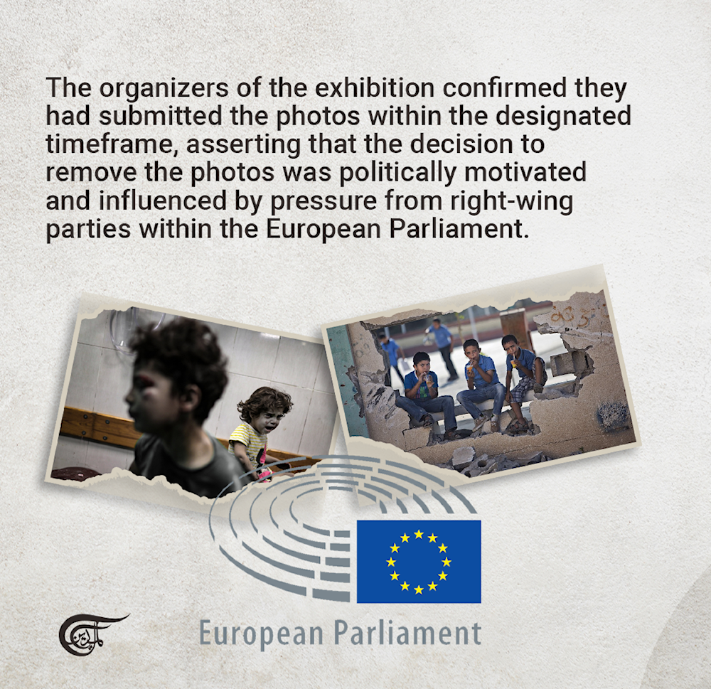 EU parliament bans Al Mayadeen’s photos of Gaza at exhibition