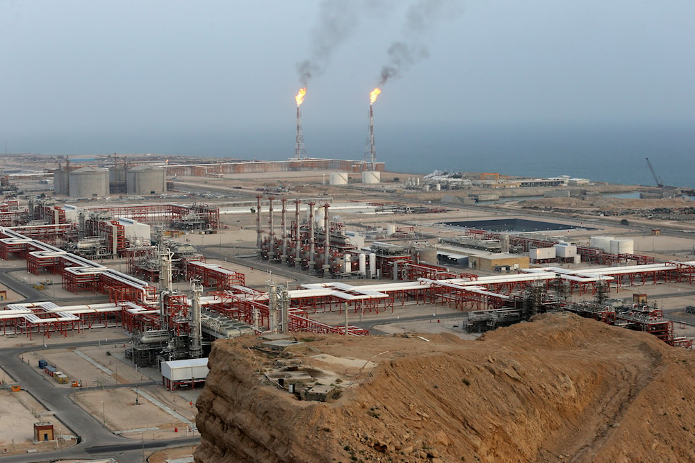 This March 16, 2019 file photo, shows natural gas refineries at the South Pars gas field on the northern coast of the Persian Gulf, in Asaluyeh, Iran.(AP)