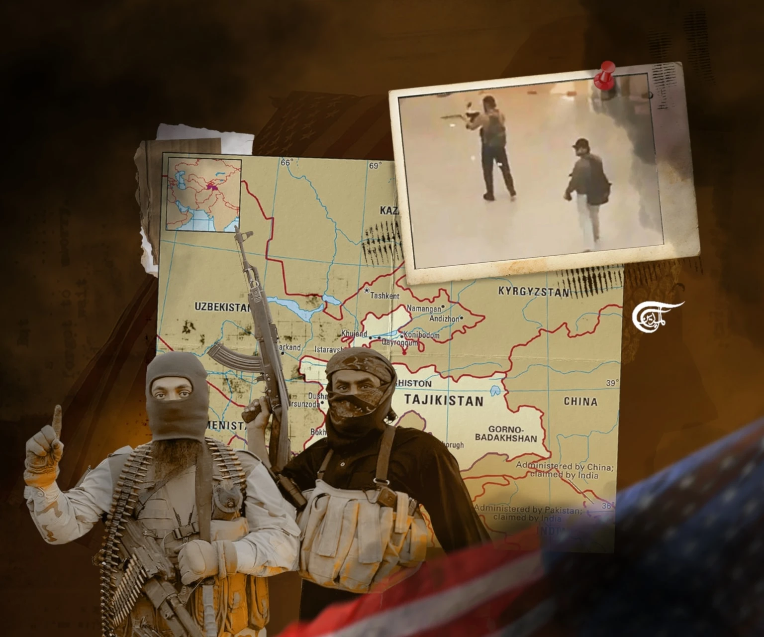 "DAESH-Khorasan"/"ISIS K" is ultimately a phantom, a ghost entity in the region in whose name any kind of perfidy can be carried out… a creation for all seasons and for all kinds of dirty work. (Al Mayadeen English; Illustrated by Zeinab El-Hajj)