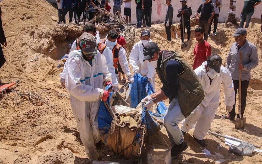 283 bodies recovered from Israeli-made mass grave in Nasser Hospital