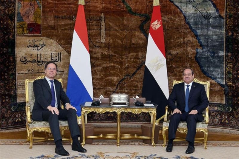 Sisi, Dutch PM affirm importance of two-state solution