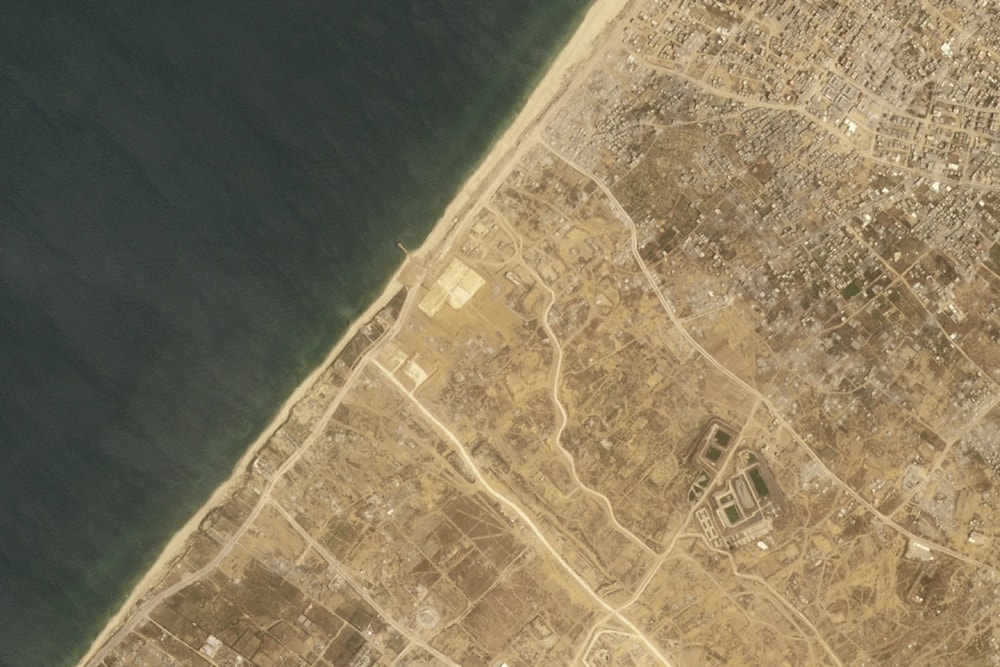 Satellite images show new US Gaza pier construction underway