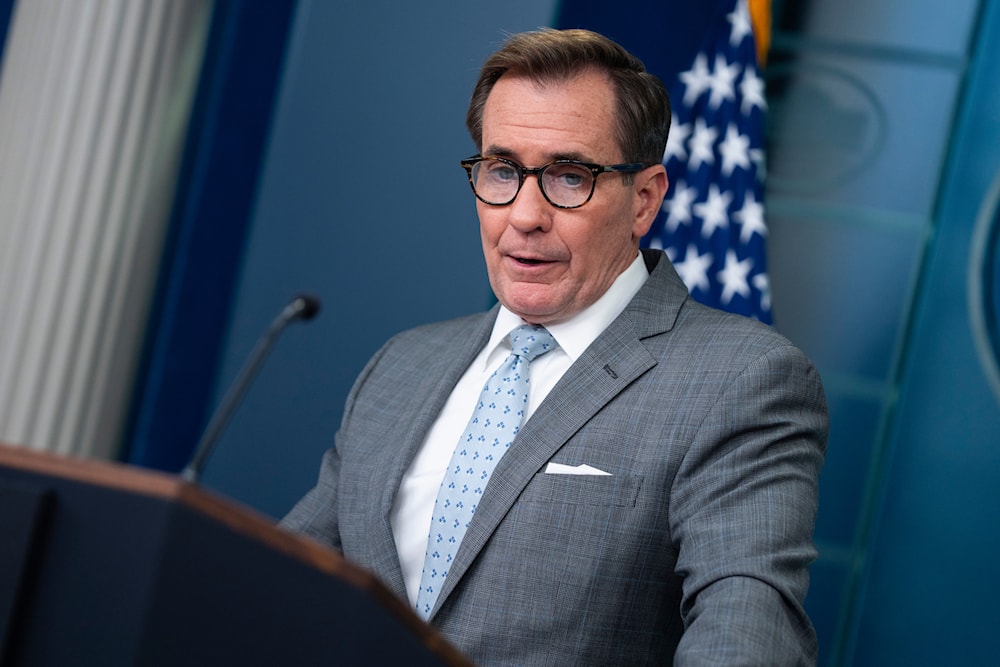 National Security Council spokesman John Kirby speaks during a press briefing at the White House, Tuesday, April 2, 2024, in Washington.(AP)