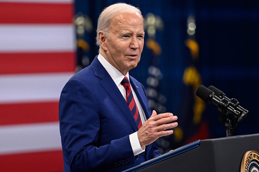 President Joe Biden speaks at an event in Raleigh, N.C., on March. 26, 2024.(AP)