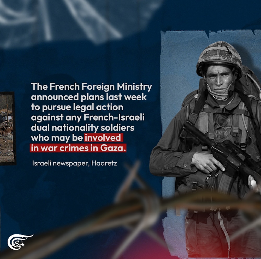 France to take legal action against French-Israeli soldiers involved in war crimes in Gaza