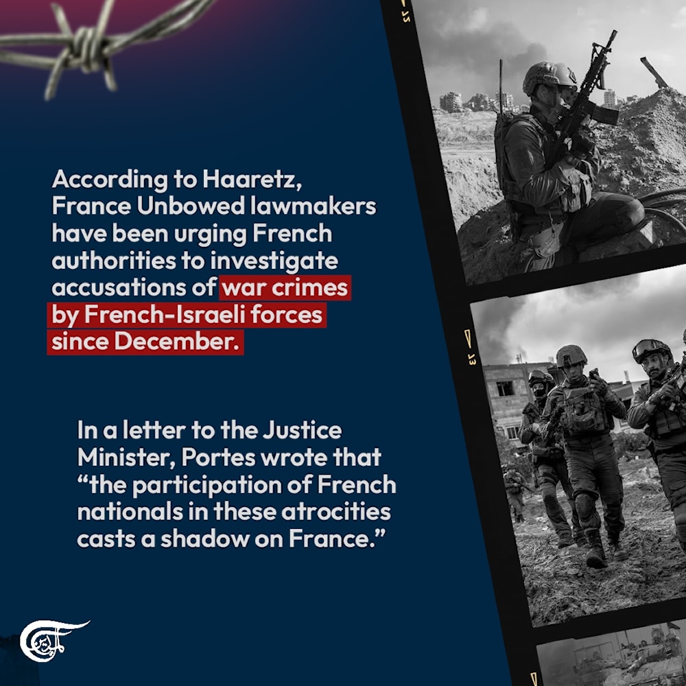 France to take legal action against French-Israeli soldiers involved in war crimes in Gaza