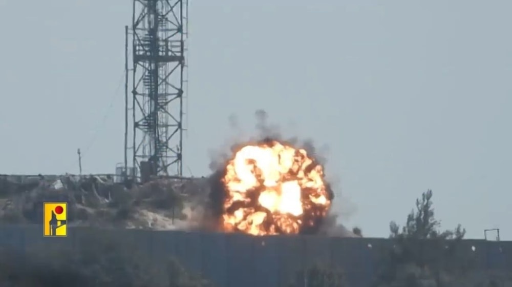 Hezbollah targeting the Israeli Birkat Risha site on the border with occupied Palestine (Military Media of the Islamic Resistance in Lebanon)
