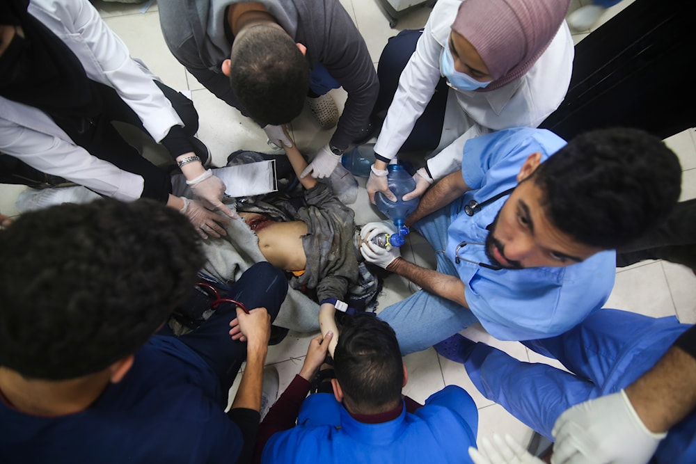 Palestinians wounded in the Israeli bombardment are treated in a hospital in Rafah, Gaza Strip. Sunday, March 24, 2024.