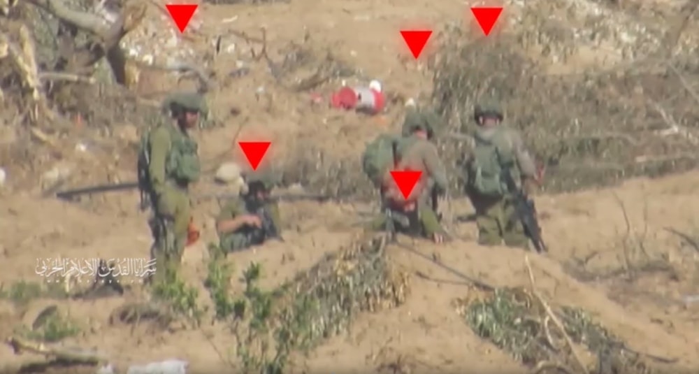 From previous scenes of the Al-Quds Brigades targeting Israeli soldiers east of Al-Bureij Camp (Al-Quds Brigades military media)
