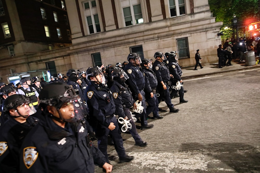 Police heavily deployed to Columbia University, students 'stay put'