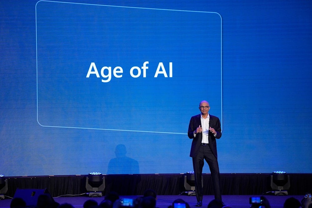 Microsoft CEO Satya Nadella speaks during a conference in Kuala Lumpur, Malaysia, Thursday, May 2, 2024. (AP)