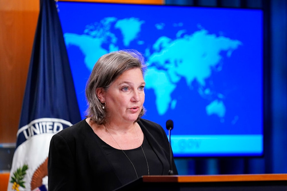 State Department Under Secretary for Public Affairs Victoria J. Nuland speaks during a briefing at the State Department in Washington, Thursday, Jan. 27, 2022. (AP Photo/Susan Walsh, Pool)