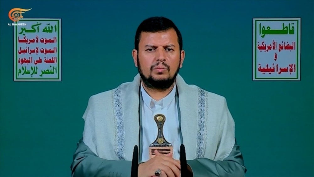 Yemeni Ansar Allah leader Sayyed Abdul-Malik al-Houthi during a speech on May 11, 2024 (Screengrab)