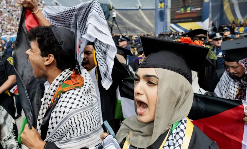 Pro-Palestine protests staged during college commencements