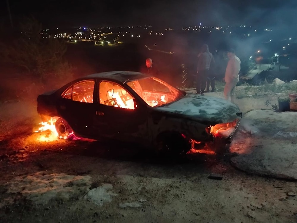 An armed Israeli mob attacks the village of Jaloud in the West Bank city of Nablus and destroys properties of Palestinians. (X)