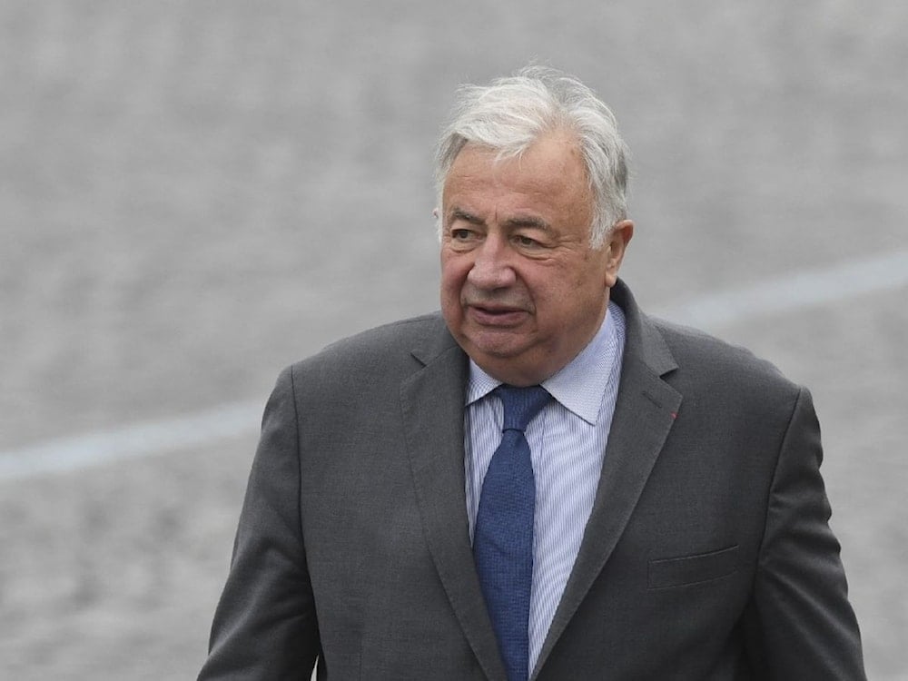 Gérard Larcher in Paris, France on May 8, 2022 (AFP)