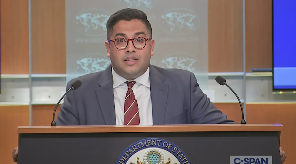 An undated image of Vedant Patel, Principal Deputy Spokesperson for the US Department of State during a press briefing in Washington, US. (AFP)