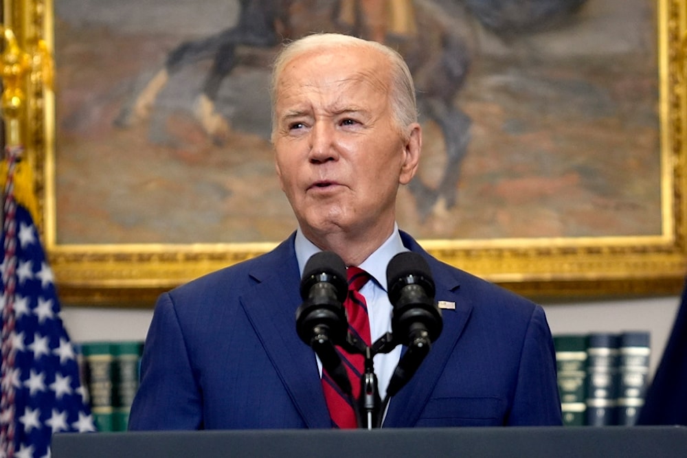 President Joe Biden delivers remarks about student protests over the war in Gaza, from the Roosevelt Room of the White House, Thursday, May 2, 2024, in Washington. (AP Photo/Evan Vucci)