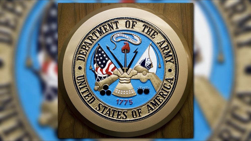 The US Department of the Army, logo hangs on the wall February 24, 2009, at the Pentagon in Washington, DC. (AFP)