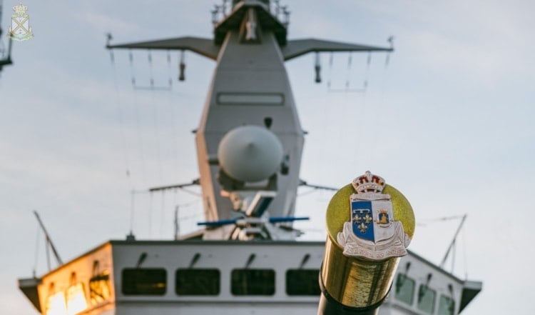 A picture showing Belgium's Louise-Marie frigate (EUNAVFOR ASPIDES)