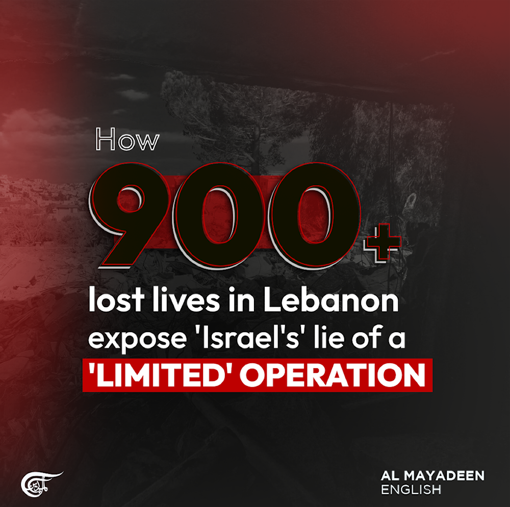 How 900+ lost lives in Lebanon expose 'Israel's' lie of a 'limited' operation