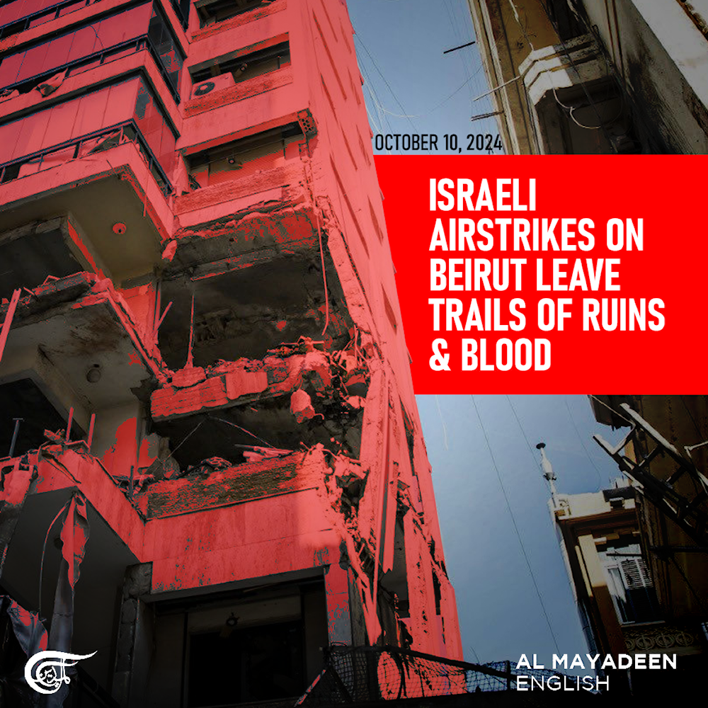 Israeli airstrikes on Beirut leave trails of ruins and blood