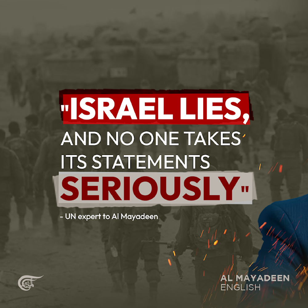 Israel lies, and no one takes its statements seriously: UN expert to Al Mayadeen