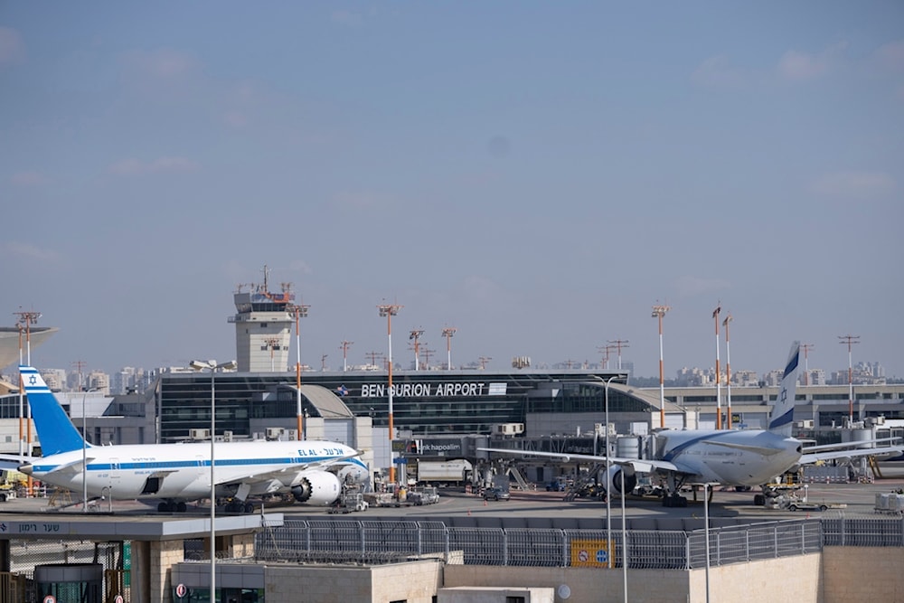 Two planes are parked at Ben Gurion International Airport near Tel Aviv, occupied Palestine, Monday September 2, 2024 (AP)