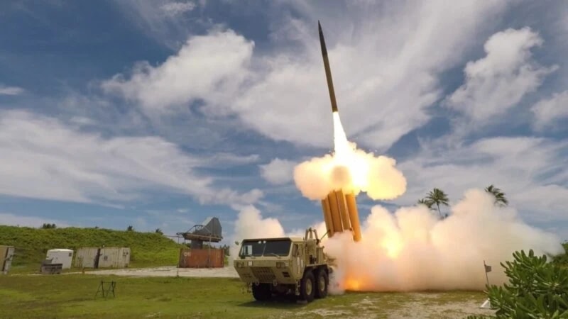  A THAAD interceptor is launched from the Reagan Test Site at Kwajalein Atoll in the Republic of the Marshall Islands in August 2019. ( US Missile Defense Agency)