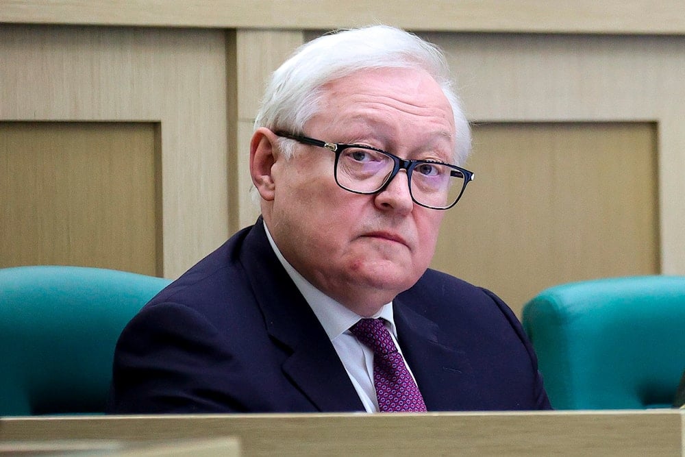 In this photo released by The Federal Assembly of The Russian Federation, Russian Deputy Foreign Minister Sergei Ryabkov attends a session of the Federal Assembly in Moscow, Russia, on April 12, 2023. (AP)