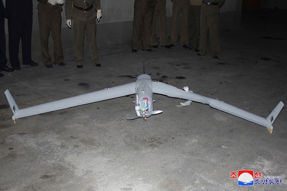 This undated photo provided on Saturday, October 19, 2024, by the DPRK, shows a South Korean drone at an undisclosed place in the Democratic People's Republic of Korea (KCNA via AP)