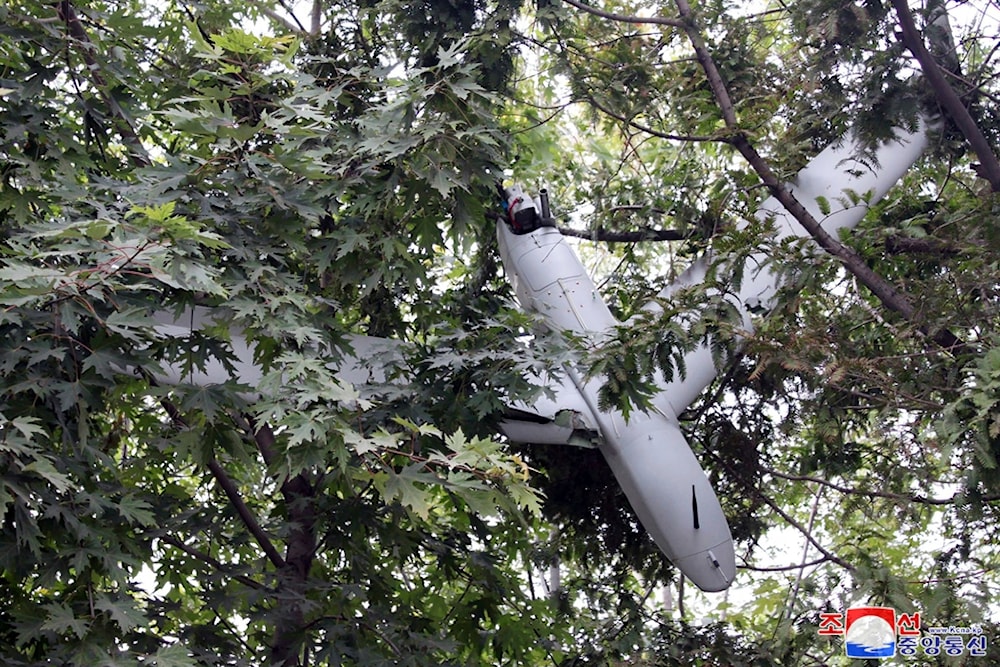 This photo provided by the DPRK shows a South Korean drone found in Pyongyang, Democratic People's Republic of Korea on October 13, 2024 (KCNA via AP)