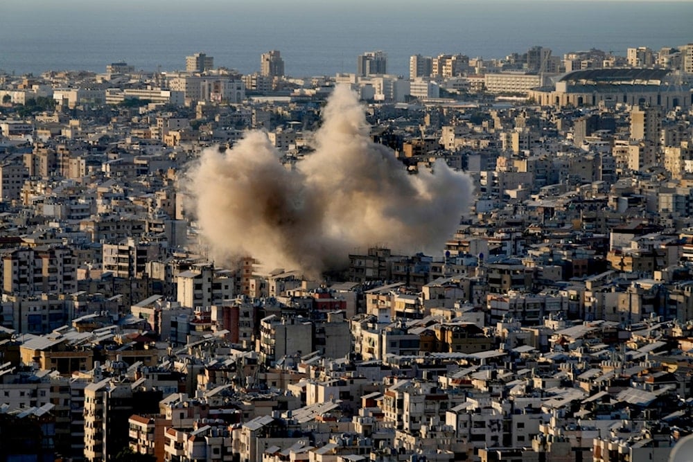 Smoke rises from Israeli airstrikes on Dahiyeh, the southern suburb of Beirut, Lebanon, Saturday, October 19, 2024 (AP)