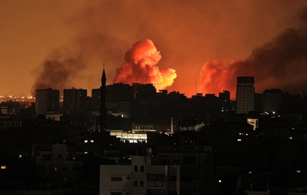 Israeli airstrike targets Gaza City, Palestine, Oct. 12, 2023. (AFP)