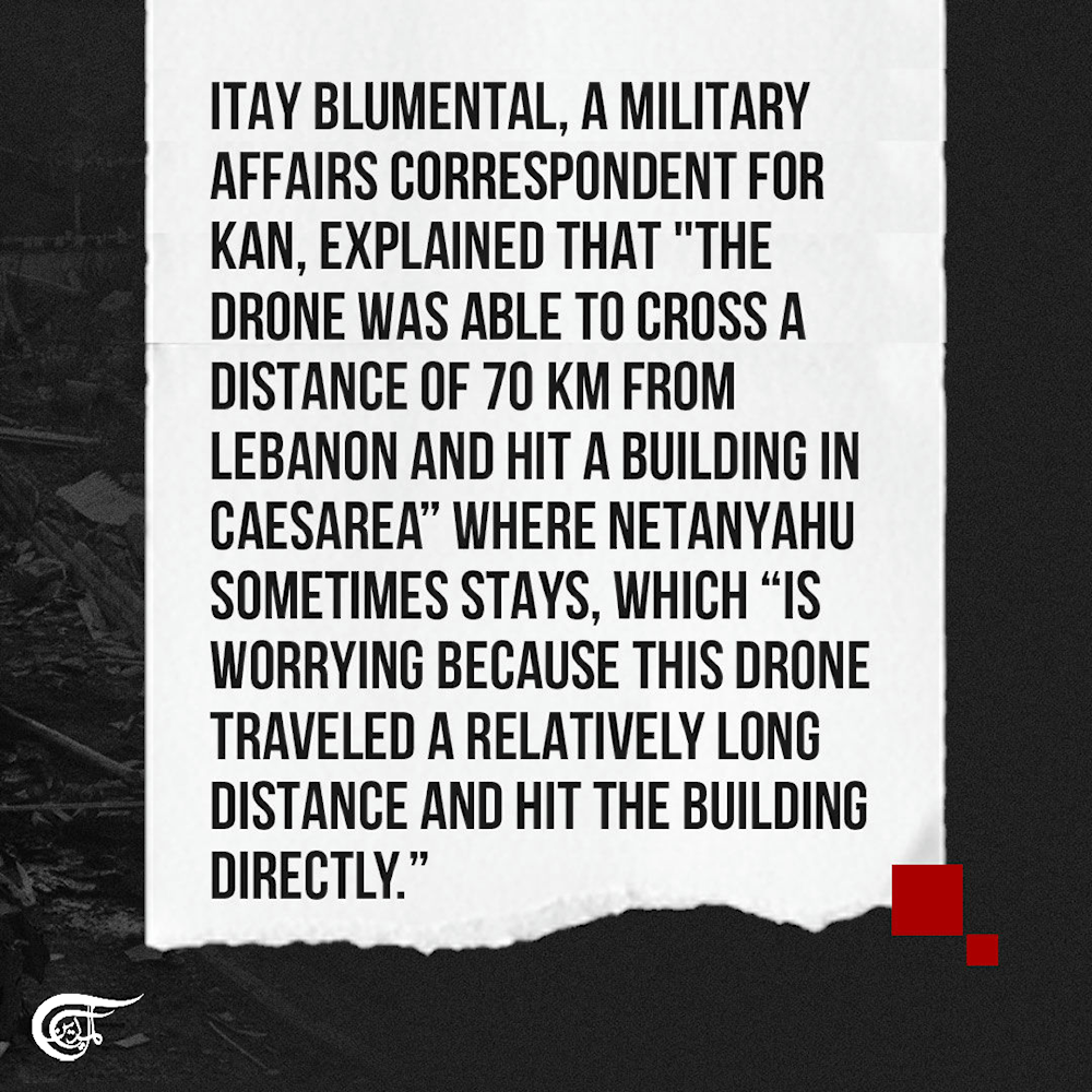 Drone attack on Netanyahu's residence in Caesarea exposes 'Israel's' defense system failure