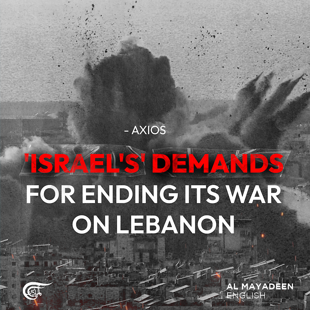 'Israel's' demands for ending its war on Lebanon